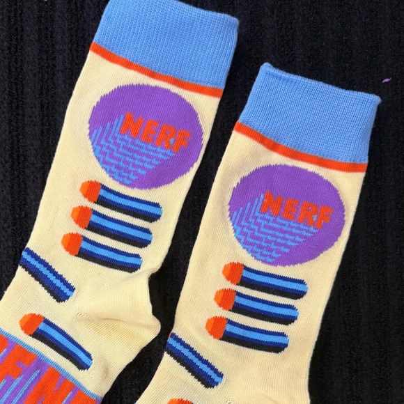 - NWT Nerf Toy Novelty Crew Socks - Picture 13 of 16